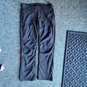 prAna Lined Halle pants - black outdoor/hiking fleece lined with pockets
